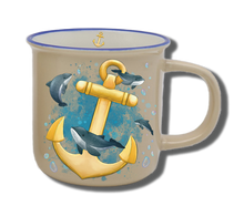 Laden Sie das Bild in den Galerie-Viewer, Geschirr-Set Natur Neu Anker Wal