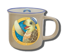 Laden Sie das Bild in den Galerie-Viewer, Geschirr-Set Natur Neu Bullauge Schildkröte