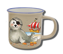Laden Sie das Bild in den Galerie-Viewer, Geschirr-Set Natur Neu Seehund Pirat