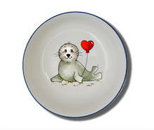 Load image into Gallery viewer, Schale Natur 15 cm Seehund Herz