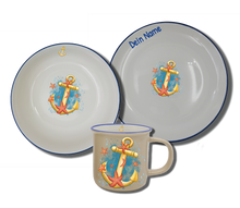 Laden Sie das Bild in den Galerie-Viewer, Geschirr-Set Natur Neu Anker Seestern
