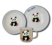 Laden Sie das Bild in den Galerie-Viewer, Geschirr-Set Natur Neu Panda