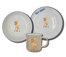 Laden Sie das Bild in den Galerie-Viewer, Geschirr-Set Natur Neu Reh