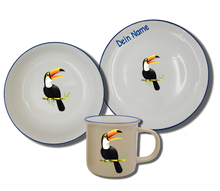 Laden Sie das Bild in den Galerie-Viewer, Geschirr-Set Natur Neu Tukan