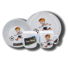 Laden Sie das Bild in den Galerie-Viewer, Geschirr aus Porzellan mit Namen und Fußballer