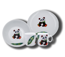 Laden Sie das Bild in den Galerie-Viewer, Geschirr aus Porzellan mit Namen und Panda
