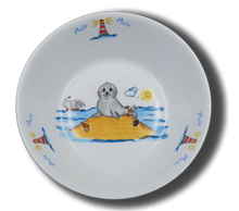 Laden Sie das Bild in den Galerie-Viewer, Schale aus Porzellan mit Namen und Seehund MoinMoin