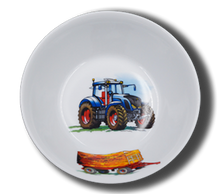 Laden Sie das Bild in den Galerie-Viewer, Schale aus Porzellan mit Namen und Traktor