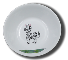 Laden Sie das Bild in den Galerie-Viewer, Schale aus Porzellan mit Name und Zebra