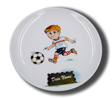 Laden Sie das Bild in den Galerie-Viewer, Teller aus Porzellan mit Namen und Fußballer