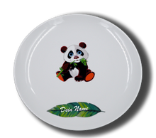 Laden Sie das Bild in den Galerie-Viewer, Teller aus Porzellan mit Namen und Panda