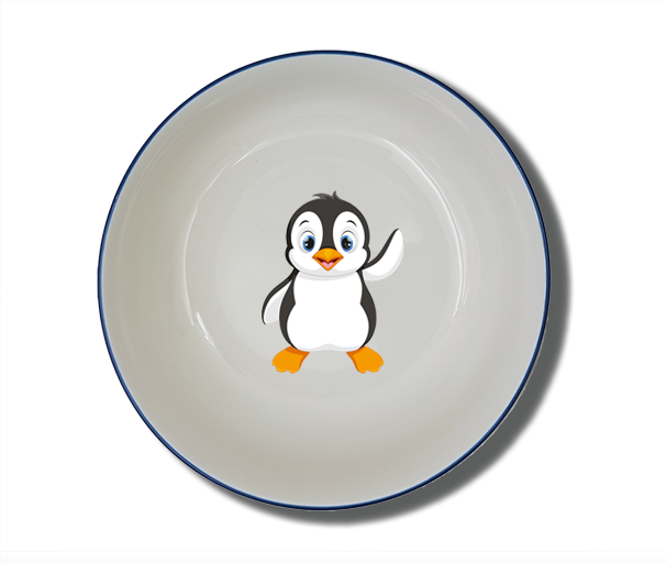 Schale Natur 15 cm Pinguin