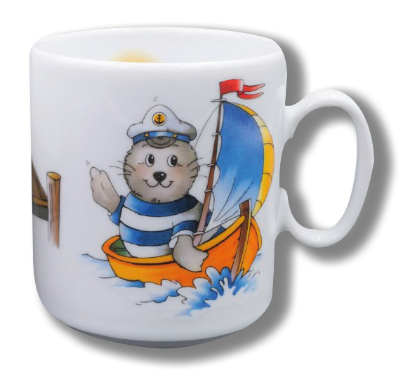 Name mug brillant - Seal boat