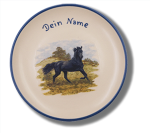 Plate nature 20 cm - Black horse