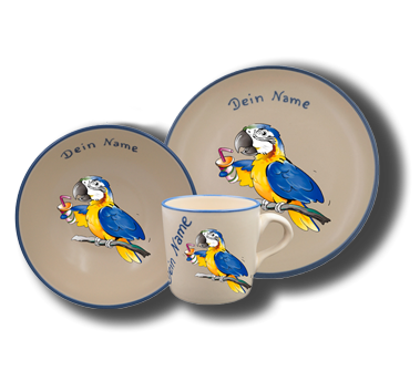 Tableware set nature - Parrot