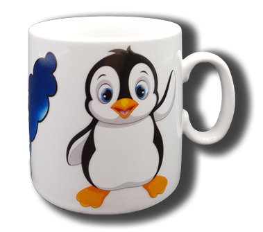 Name mug brillant - Penguin