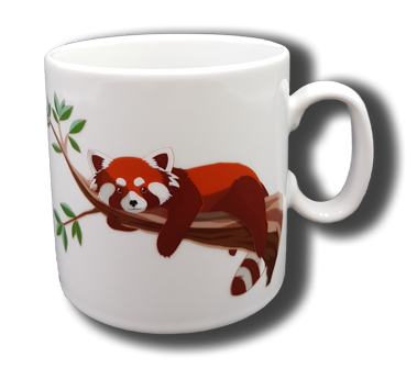 Name mug brillant - Red panda