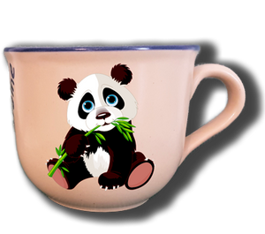 Extra große Tasse mit Namen und Panda