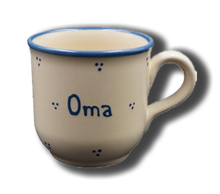 Load image into Gallery viewer, Tasse mit Namen aus Keramik in Dreipunkt Hell
