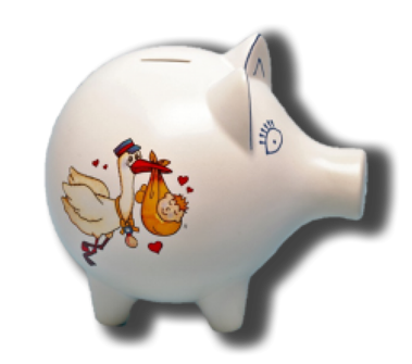 Piggy bank 25 cm - Birth gift
