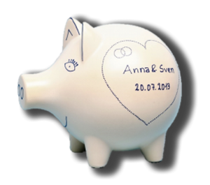 Piggy bank 25 cm - Wedding gift