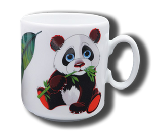Tasse aus Porzellan mit Namen und Panda