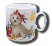 Load image into Gallery viewer, Name mug brillant - Seal girl
