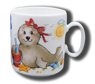 Name mug brillant - Seal girl