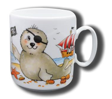 Name mug brillant - Seal pirate