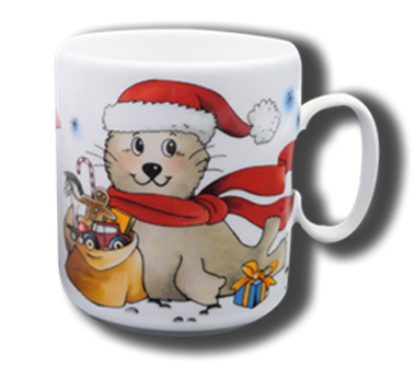 Name mug brillant - Seal christmas