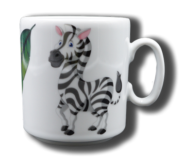 Name mug brillant - Zebra