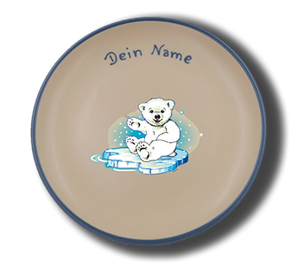 Plate nature 20 cm - Polar bear