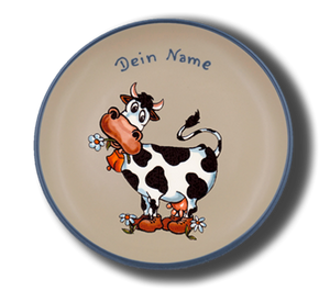 Plate nature 20 cm cow
