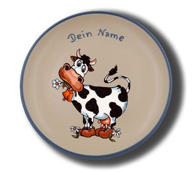 Plate nature 20 cm cow