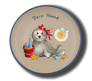 Plate nature 20 cm - Seal girl