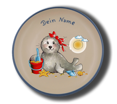 Plate nature 20 cm - Seal girl