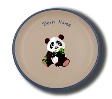 Plate nature 24 cm panda