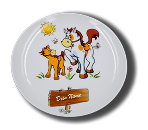 Plate brillant - Horse and pony