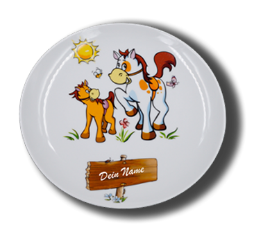 Plate brillant - Horse and pony