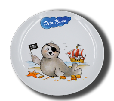Plate brillant - Seal pirate